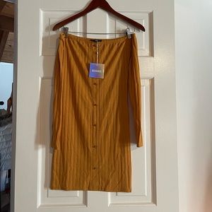 Missguided off the shoulder long sleeve dress